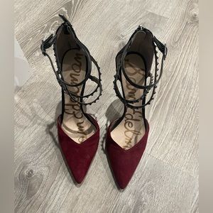 Sam Edelman Black and Burgundy Heels